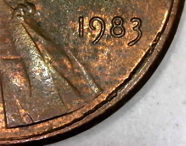 1983-P-Lincoln-Memorial-Cent-With-Peripheral-Die-Damage.